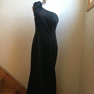 Black Bow Shoulder Gown